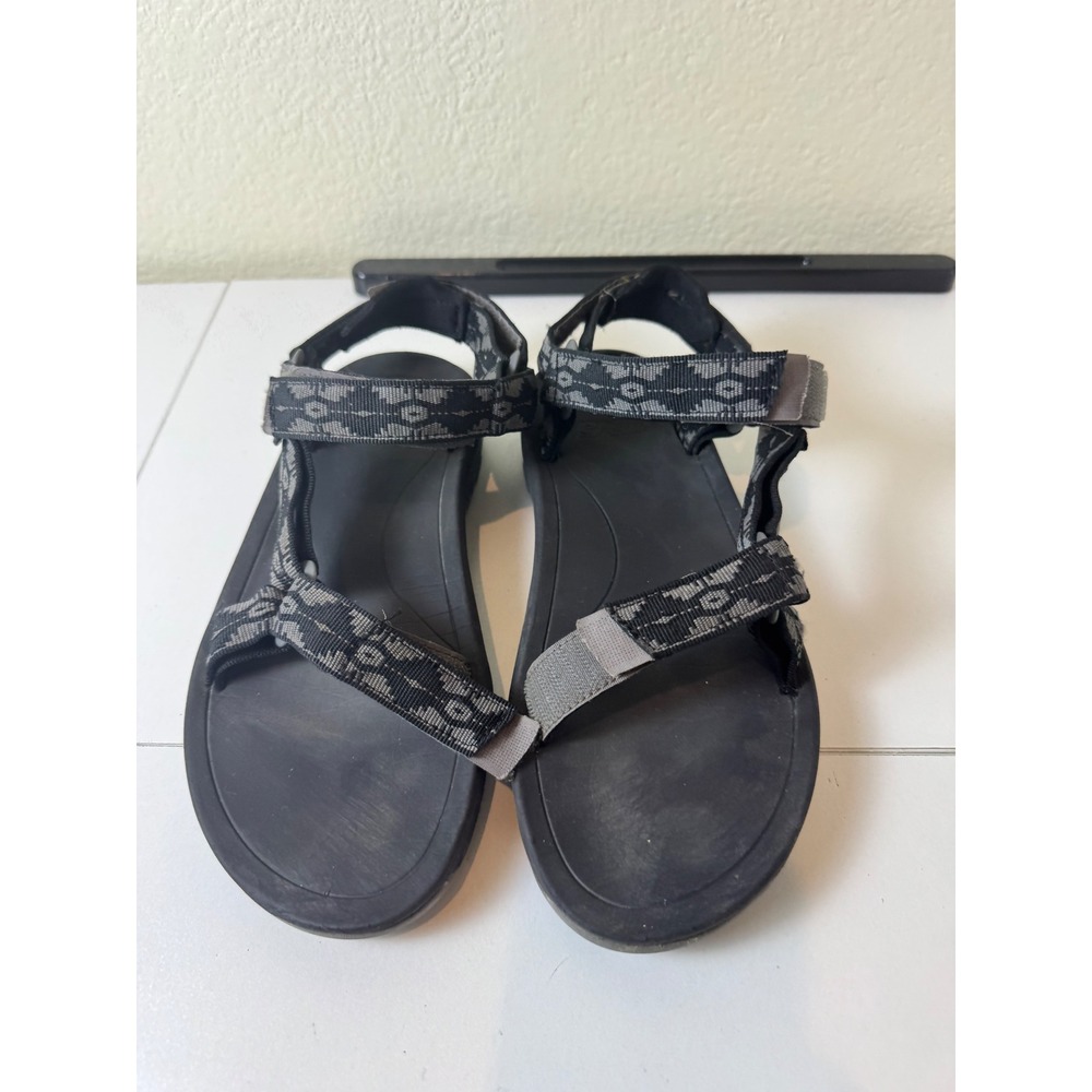 Teva Hurricane XLT2 Sandals Women‎ Size 5 Black Grey Geometric Strappy Gorpcore